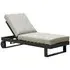 New York Single Garden Sunlounger - Dove Grey
