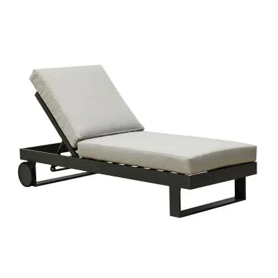 New York Single Garden Sunlounger - Dove Grey image