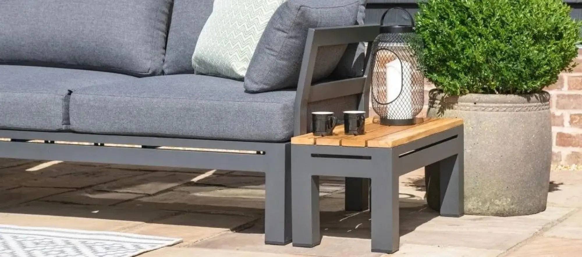 Oslo Garden Bench - Charcoal