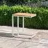 Oslo U Shaped Garden Side Table - White, Teak