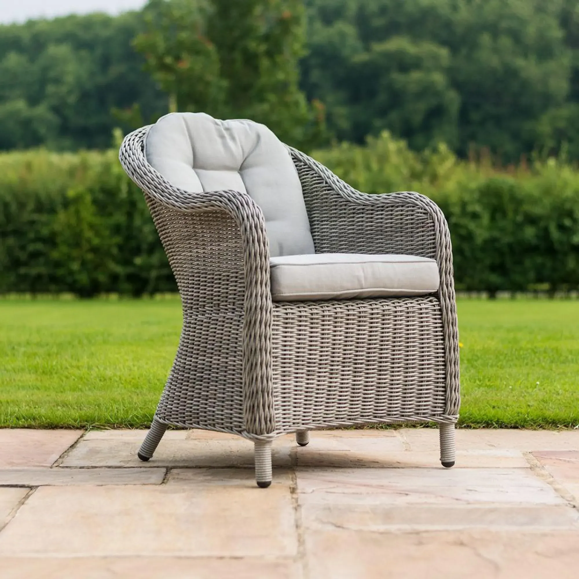 Oxford 3 Piece Garden Lounge Set - Light Grey, Rattan