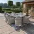 Oxford 8-Seater Oval Dining Set with Lazy Susan - Grey, Rattan