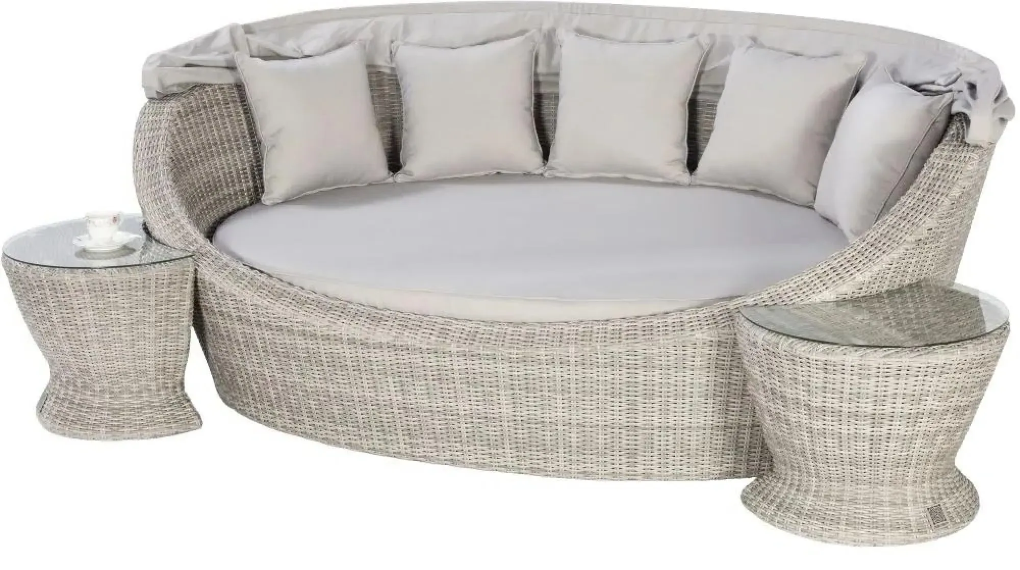 Oxford Garden Daybed - Grey, Rattan