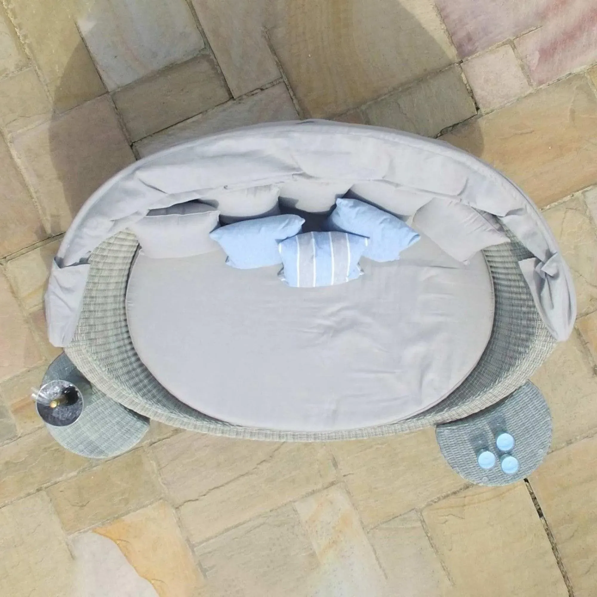 Oxford Garden Daybed - Grey, Rattan