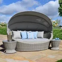 Oxford Garden Daybed - Grey, Rattan