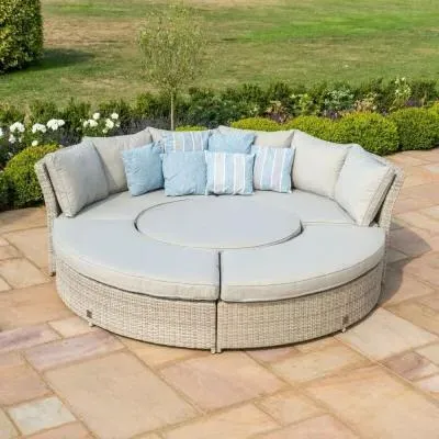 Oxford Rising Table Garden Lifestyle Suite - Grey, Rattan image