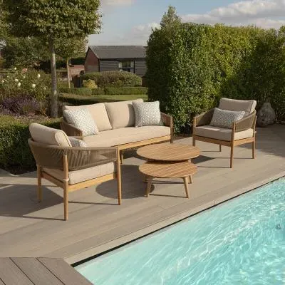 Porto 2-Seater Garden Sofa Set - Sandstone