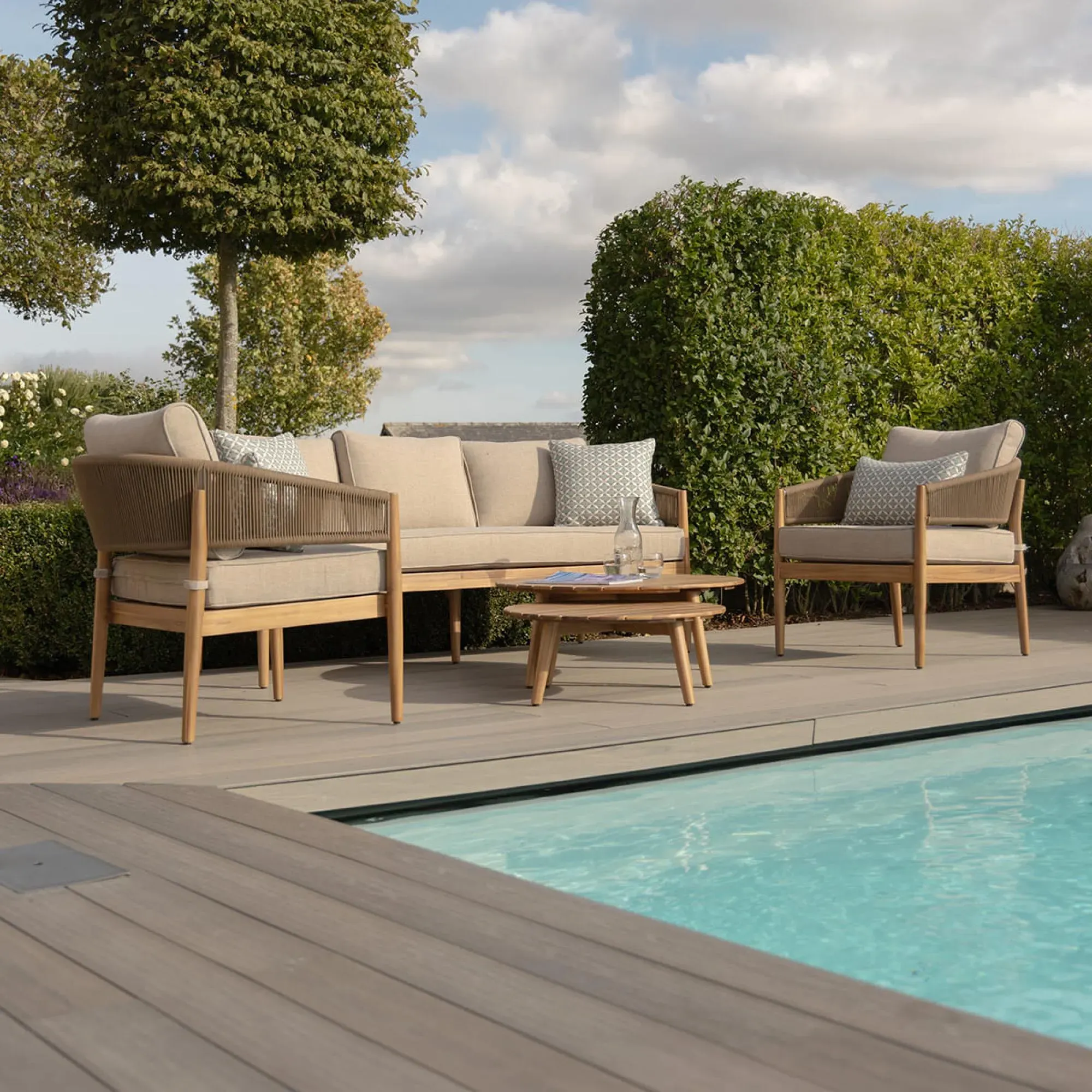 Porto 3-Seater Garden Sofa Set - Sandstone