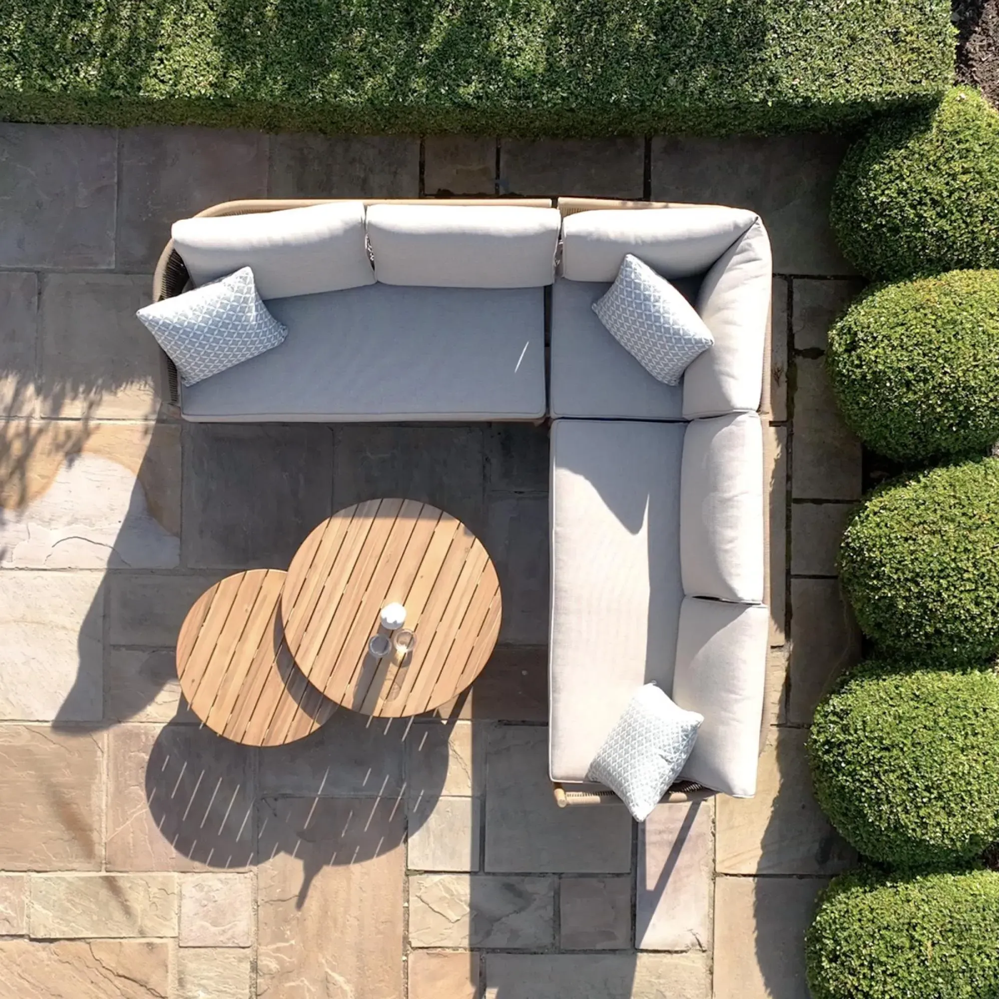 Porto Corner Garden Sofa Set - Sandstone