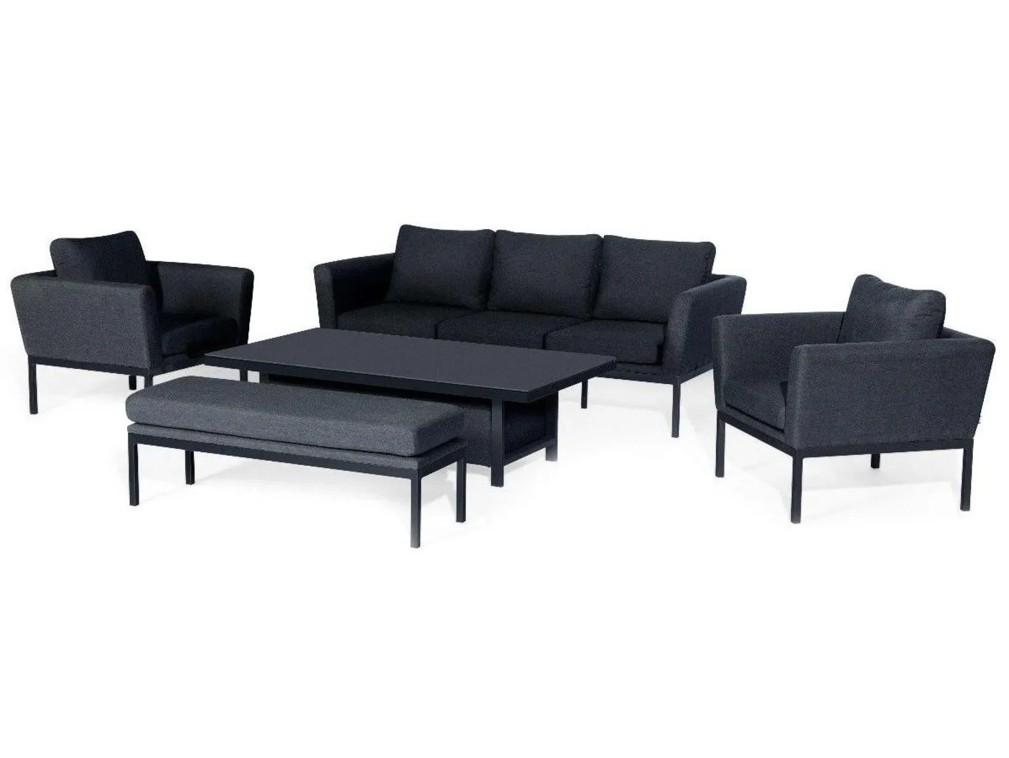 Pulse 3-Seater Garden Sofa Set - Charcoal