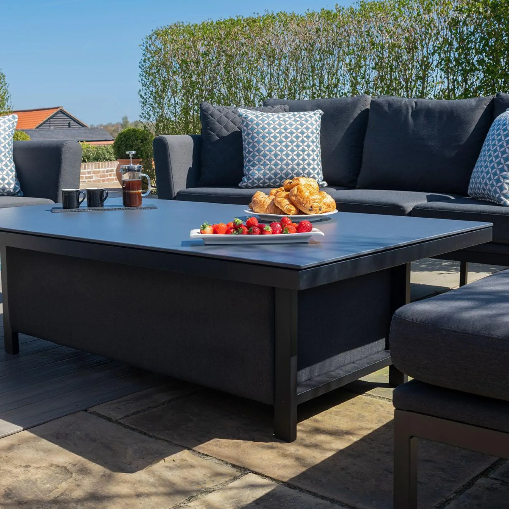 Pulse 3-Seater Garden Sofa Set - Charcoal