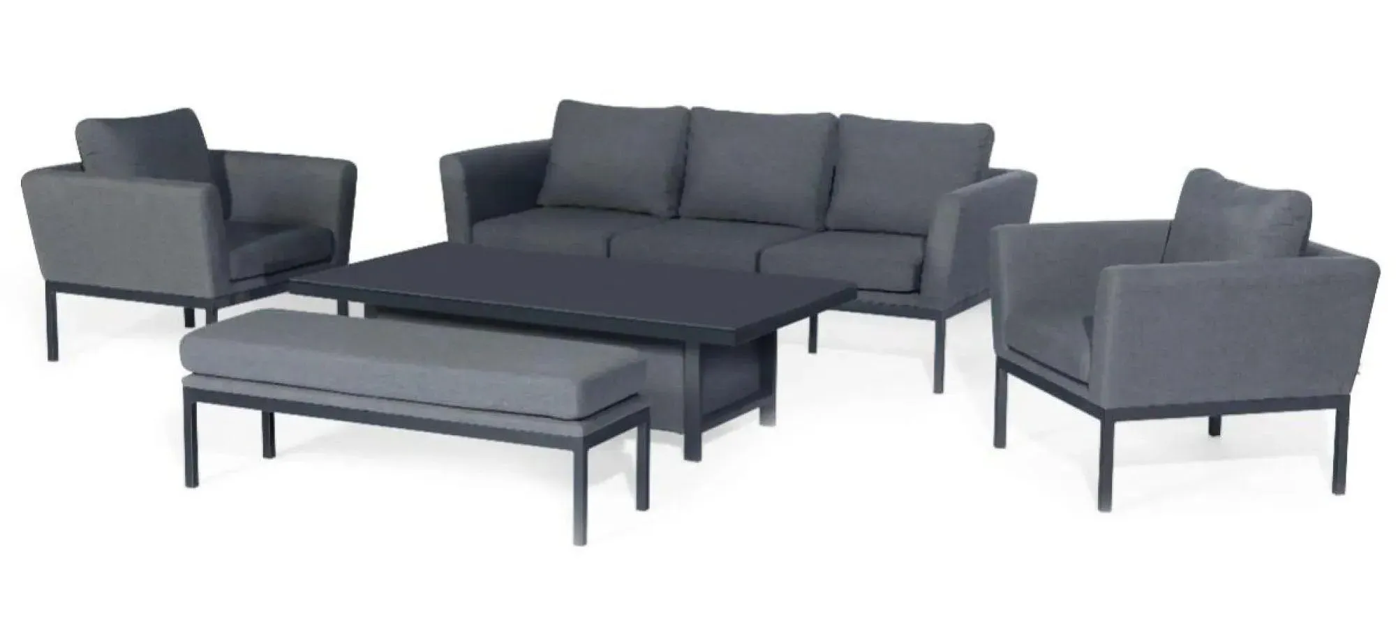 Pulse 3-Seater Garden Sofa Set - Flanelle