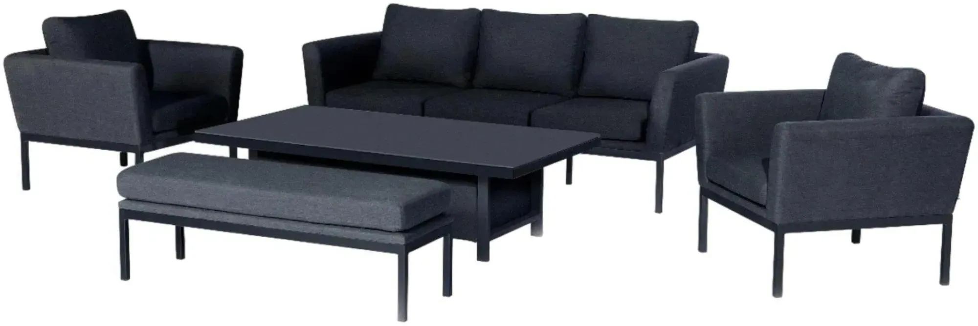 Pulse 3-Seater Garden Sofa Set - Flanelle