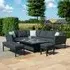 Pulse 8-Seater Corner Sofa Dining Set with Rising Table - Charcoal
