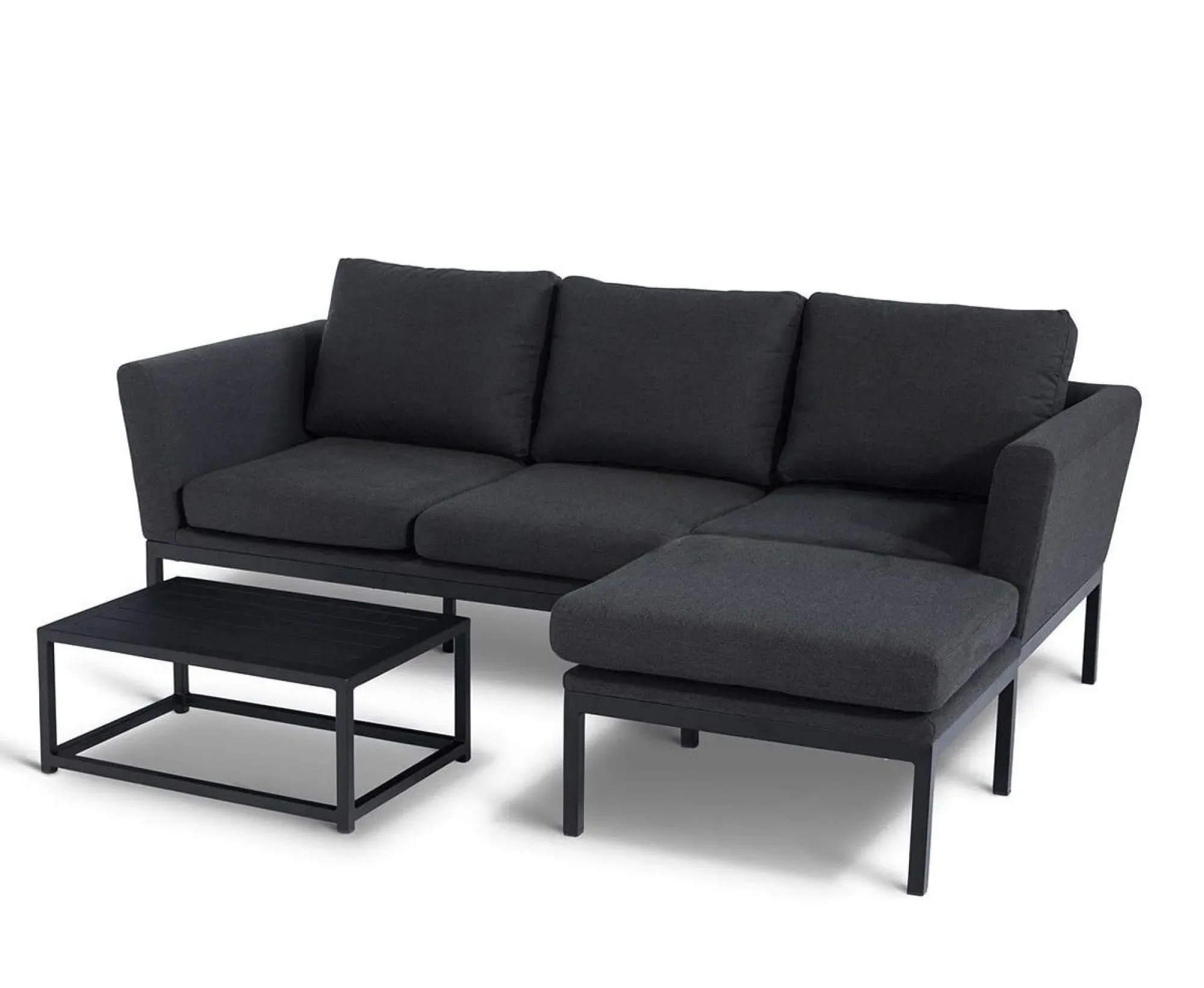 Pulse Chaise Garden Sofa Set - Charcoal