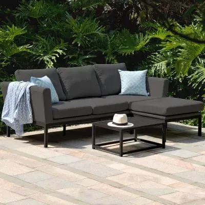 Pulse Chaise Garden Sofa Set - Charcoal image