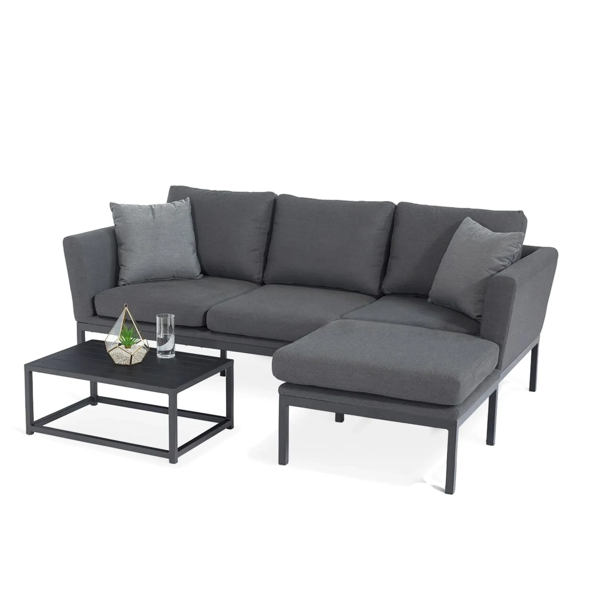 Pulse Chaise Garden Sofa Set - Flanelle