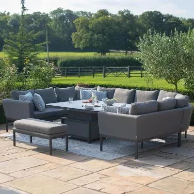 Pulse U-Shape Corner Sofa Dining Set with Rising Table - Flanelle