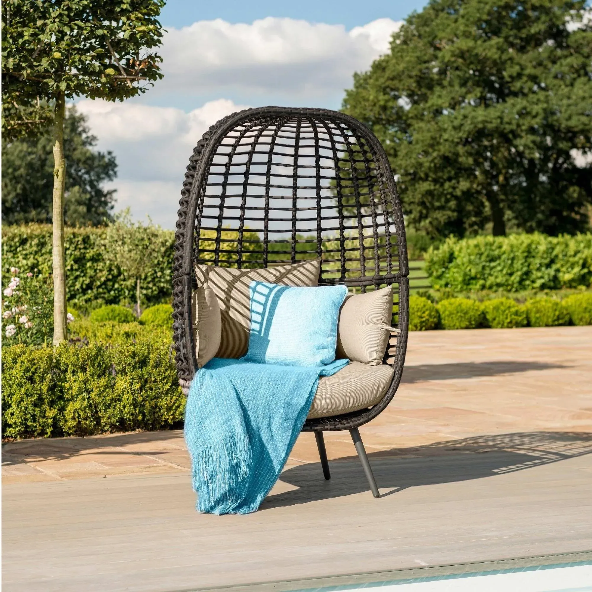 Riviera Garden Chair - Brown, Rattan