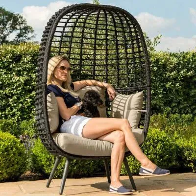 Riviera Garden Chair - Brown, Rattan image