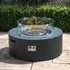 Round Outdoor Gas Fire Pit - Charcoal