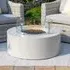 Round Outdoor Gas Fire Pit - Pebble White