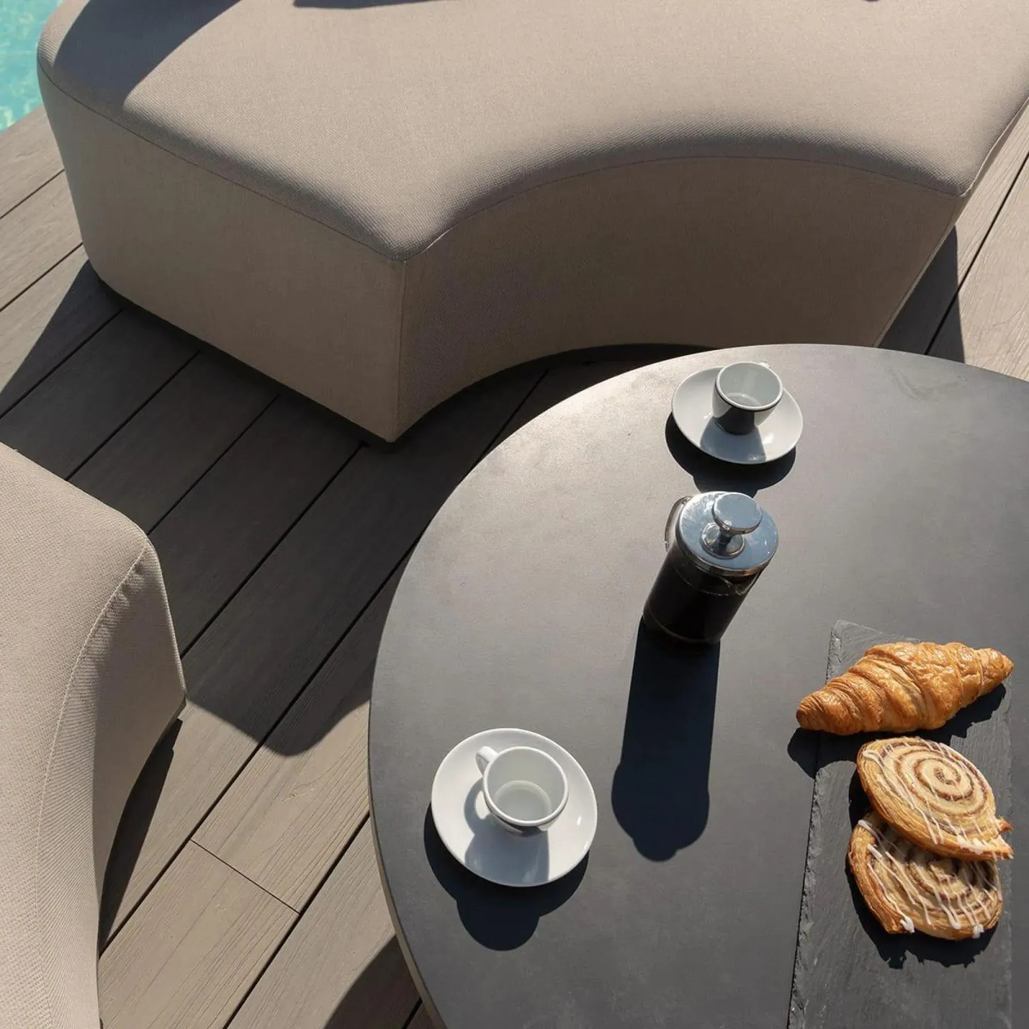 Snug Garden Daybed Suite with Rising Table - Oatmeal, Fabric