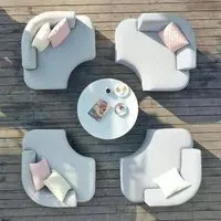 Snug Garden Daybed Suite with Rising Table - Oatmeal, Fabric