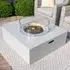 Square Outdoor Gas Fire Pit - Pebble White