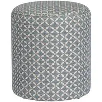 Sunbrella Outdoor Footstool - Mosaic Blue