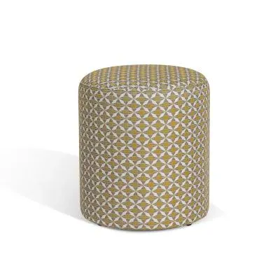 Sunbrella Outdoor Footstool - Mosaic Yellow