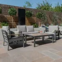 Vancouver 2-Seater Garden Sofa Set - Dove Grey