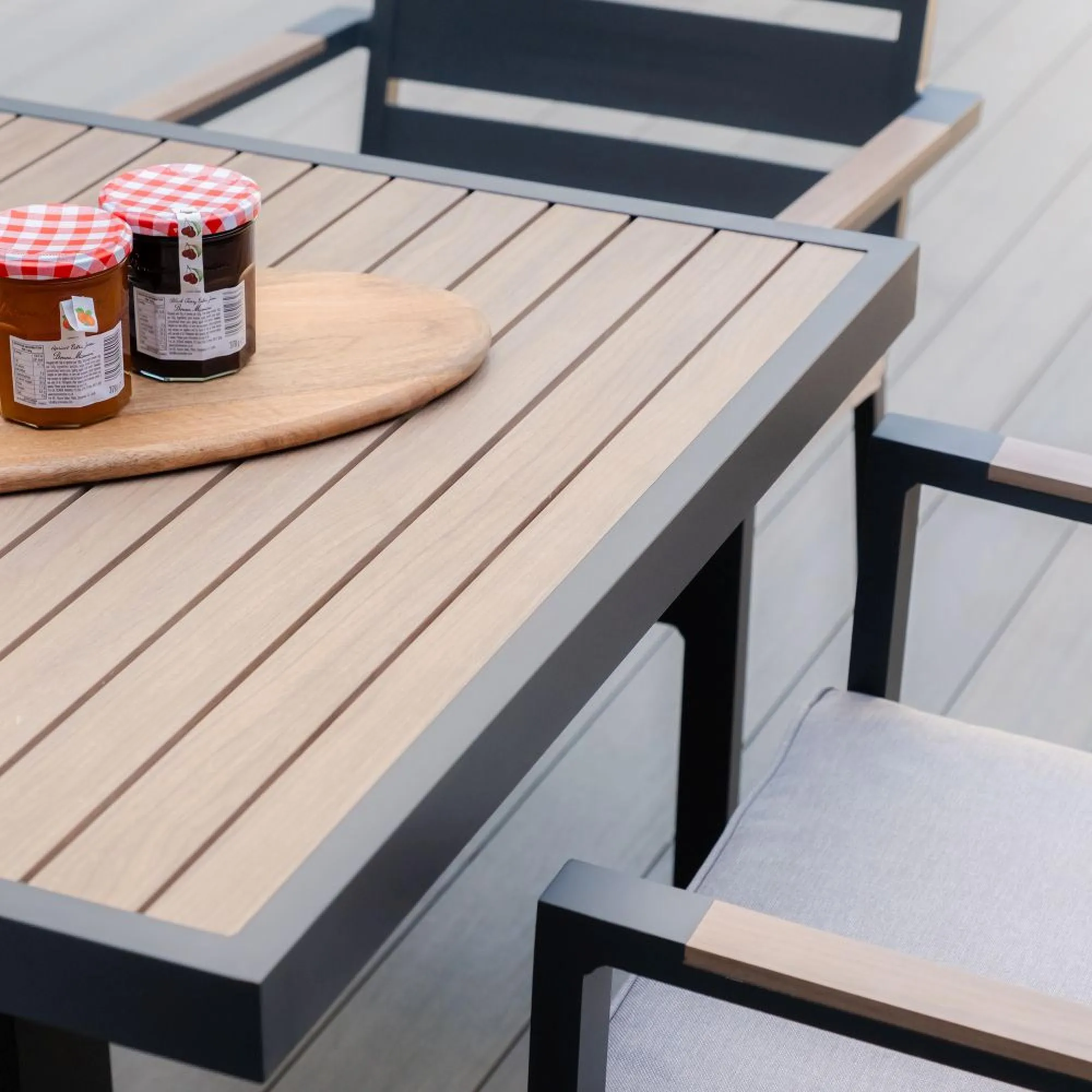 Vancouver 6-Seater Garden Dining Set - Dove Grey