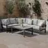 Vancouver Corner Garden Sofa Set with Table - Dove Grey