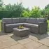 Victoria Small Corner Garden Sofa Set - Grey, Rattan