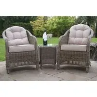 Winchester 3 Piece Garden Lounge Set - Natural, Rattan