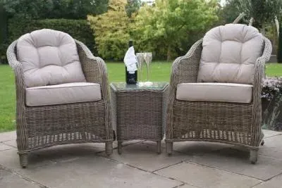 Winchester 3 Piece Garden Lounge Set - Natural, Rattan