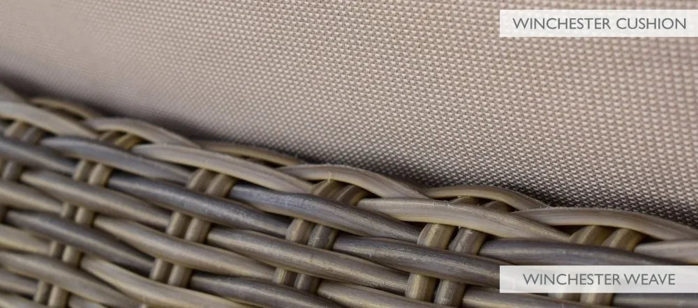 Winchester Round 6 Seater Bar Set with Ice Bucket - Natural, Rattan