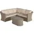 Winchester Small Corner Garden Sofa Set with Fire Pit - Natural