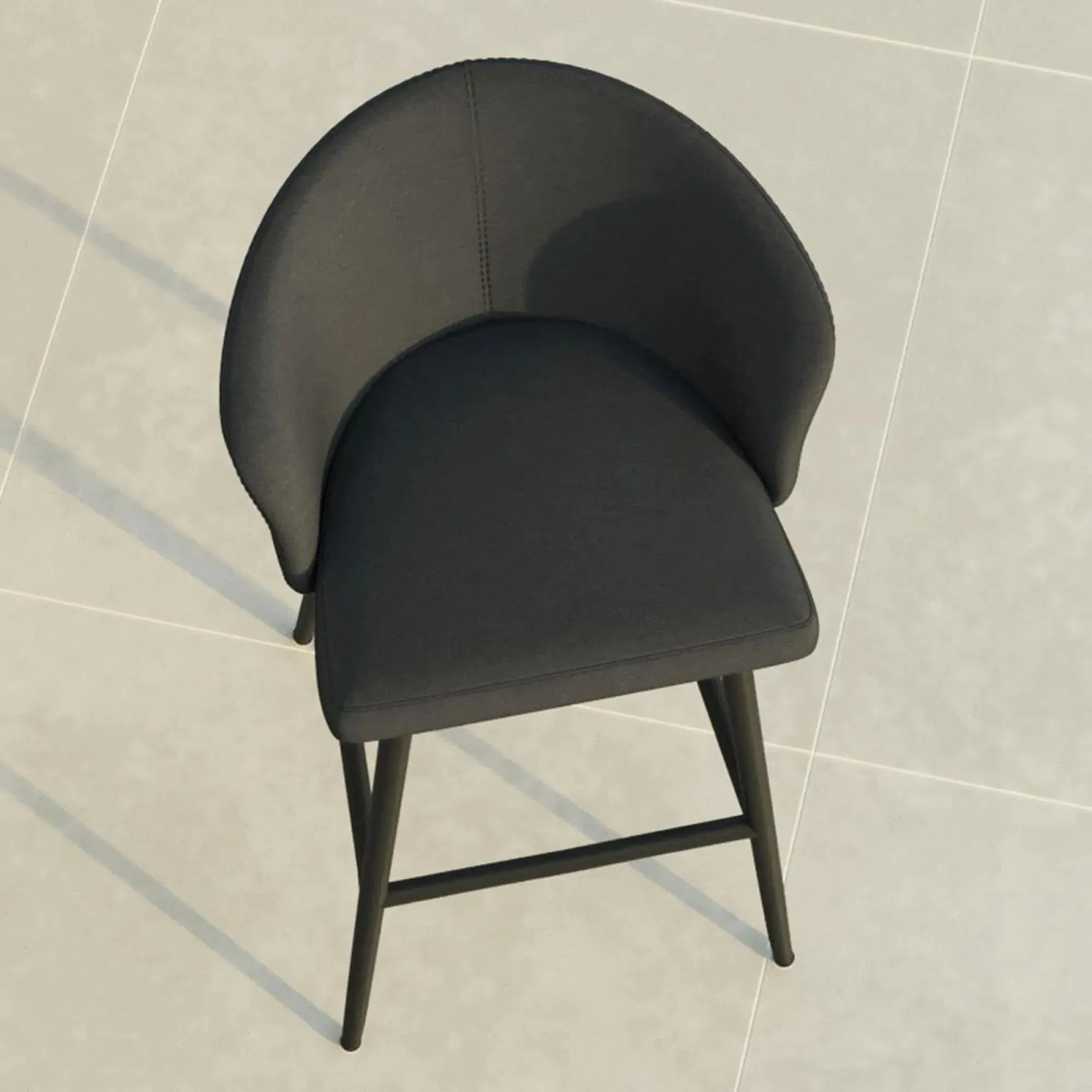 Zen Garden Bar Stool - Charcoal, Fabric