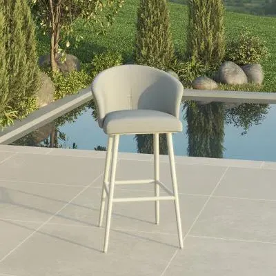 Zen Garden Bar Stool - Lead Chine, Fabric