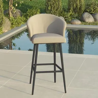 Zen Garden Bar Stool - Oatmeal, Fabric