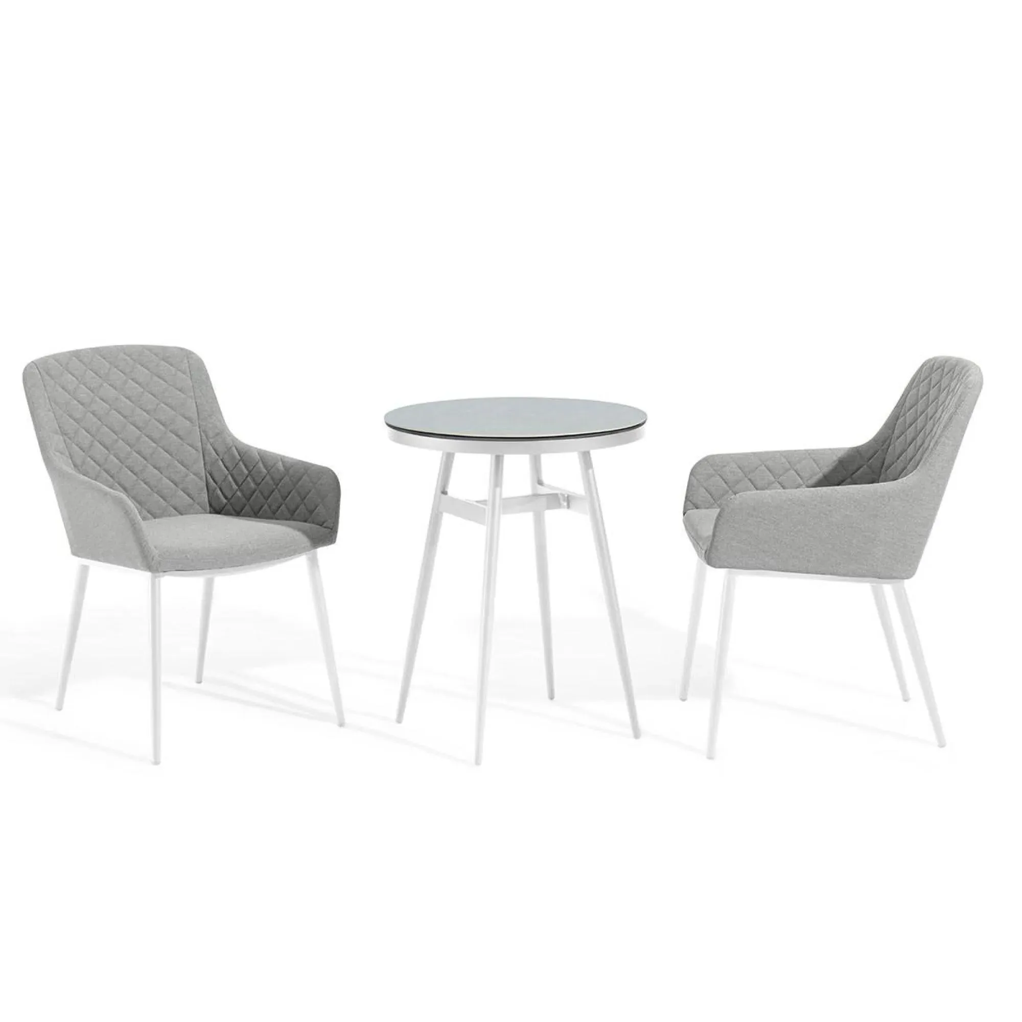 Zest 2-Seater Garden Bistro Set - Lead Chine, Aluminium