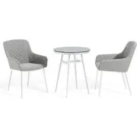 Zest 2-Seater Garden Bistro Set - Lead Chine, Aluminium