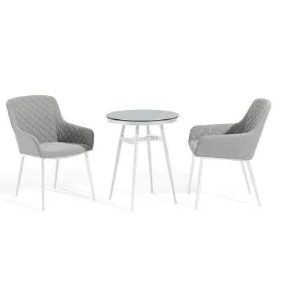 Zest 2-Seater Garden Bistro Set - Lead Chine, Aluminium