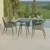 Zest 2-Seater Round Garden Bistro Set - Flanelle