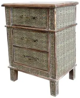 Amira 3 Drawer Chest - Green, Brown image