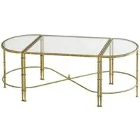 Andria Coffee Table Set - Antique Gold, Glass