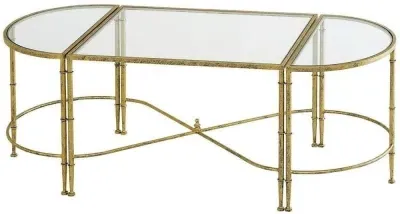 Andria Coffee Table Set - Antique Gold, Glass image