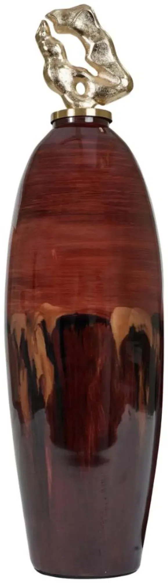 Anika Large Jar - Burgundy, Ceramic